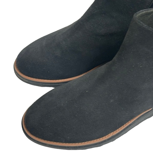 Clark’s Collection Spring “Sharon” Black Leather Suede Ankle Boots Size 9.5 - Picture 4 of 9
